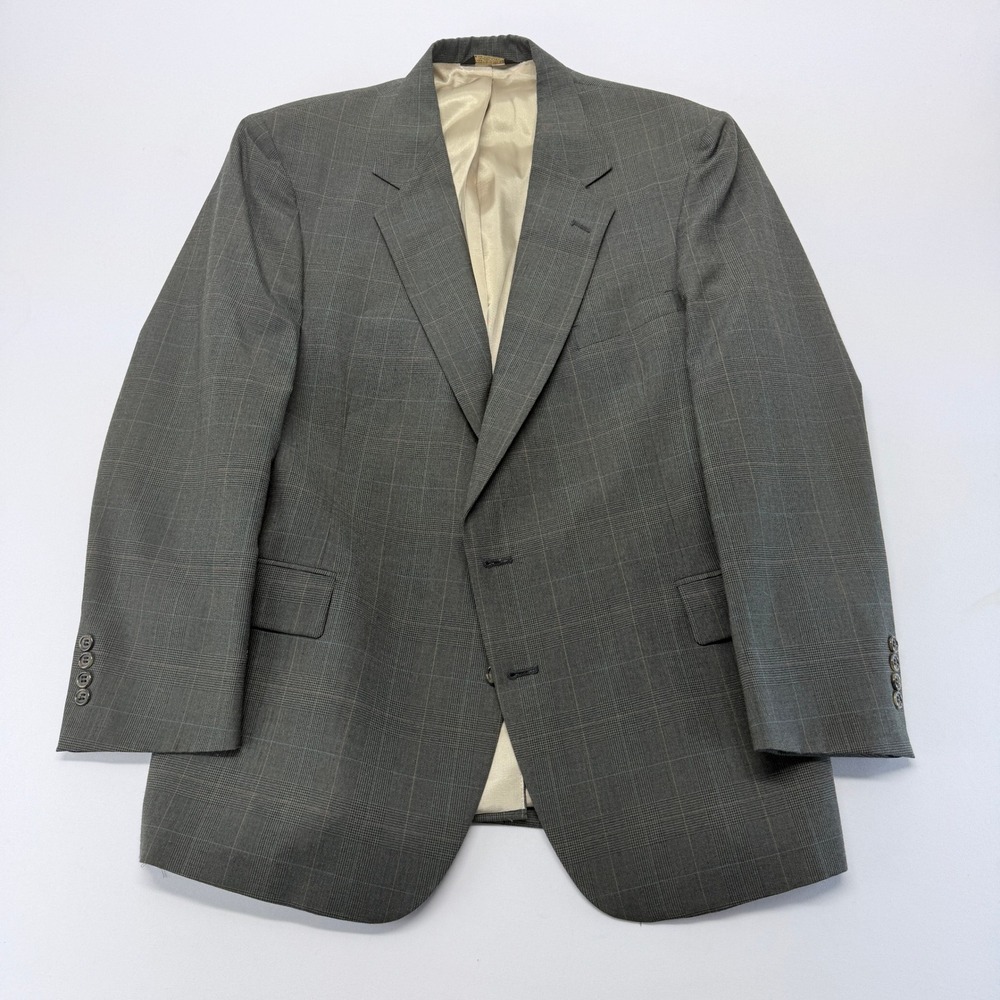 Vintage Sansabelt Jaymar-Ruby Grey Glen Plaid Blazer Jacket Made in USA
